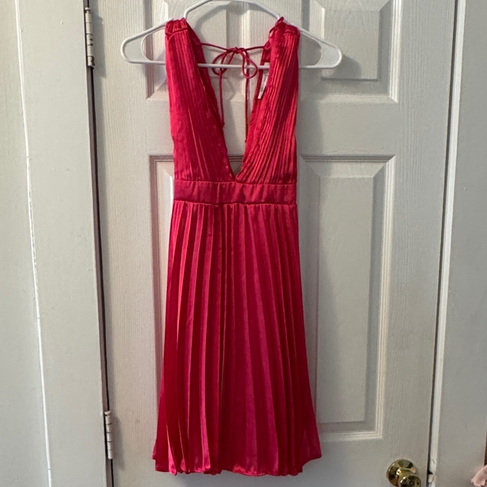 Pink Pleated Dress
